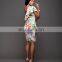 Europe And America Printing Sexy Fashion Single Shoulder One-Piece Dress