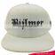BIJLMER famous brand flat embroidery 100%white acrylic baseball cap