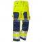 Mens Hi vis reflective warm winter waterproof trousers for mens with Kneepad