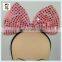 Cute Costume Party Fancy LED Flash Minnie Mouse Pink Bow Headbands HPC-0712