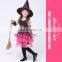 Cute Child Costumes Halloween Cosplay Costumes Kids Pink Witch Costumes