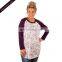 Long sleeve Casual floral print plus size ladies tops