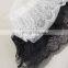 China wholesale white or black flower pattern satin ruffled lace trim