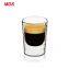 Factory sale thread double wall wine glass spiral double wall coffee glass