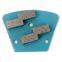 Diamond tool trapezoidal concrete ground grinding pad with coating removed
