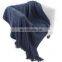 Hot Sale High Quality Solid Color Wholesale Wool Chunky Cotton Crochet Knit Throw Blanket For Winter