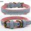 Double-layered matte leather pet collar brass accessories dog collar pet supplies