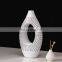 Nordic custom wedding artwork white exquisite handmade resin flower vase for hotel decor