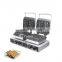 High Efficient Snack Food Equipment Stainless Steel Body Cast Iron Plate Belgian Rectangle Waffle Maker Price