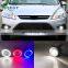 2 Functions For Ford Focus 2012 2013 2014 2015 Auto LED DRL Daytime Running Light Car Angel Eyes Fog Lamp Foglight