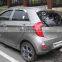Chrome door visor side window deflector shade sun rain shield silver strips guard for Kia morning