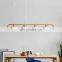 Nordic Pendant Light Fixture Metal Wood Restaurant Clear Hanging Light Kitchen Bar Light Chandelier