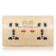 International universal two 5-hole socket rectangular wall socket Switch
