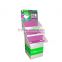 Grocery compact OEM design fruit juice cardboard hook display shelf