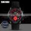 SKMEI 9147 6 time zone watch quartz wristwatch silicone watch band for men