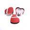 Custom heart  jewelry ring/earring gift box christmas ornaments holder packaging with card