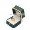 High quality luxury design dark green custom travel jewelry box PU gift box ring box