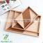 Hot sale Rectangle food tray European solid wood splicing tray