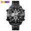 SKMEI 1302 Men's Sport Watch Quartz Digital Movement Stainless Steel Band Watch Week Date Luminous