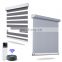 Living Room Smart Somfy Remote Control Auto Filtering Sheer Blinds Wireless Solar Panel Zwave Zigbee Double Layer Shades Blinds