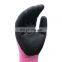 Ladies Women Pink Safety Latex Foam Rubber Coated Garden Work Gloves