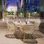 Foshan furniture marble dining table set restaurant glass luxury dining table garden set with 6 chairs for sale