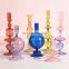 Nordic Long Stem Glass Candle Holder Pink Crystal Bougeoir En Verr Glass Candle Holders For Home Decor House Decoration Interior