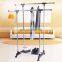 Zhejiang Factory high quality double pole standing shoes tower stainless steel wooden metal cloth rack stand