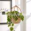 100% Eco-friendly Rattan Hanging Planter Pot multifunction Plant Holder Unique Wicker Flower Pot Holder Decoration Wholesale