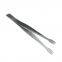 Flat mouth tweezers anti-static stainless steel high-precision clip stamp plucking hair phone maintenance thickened flat tweezers st-34a