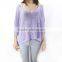 New Big yards loose low round neck pullover sweater female bat sleeve hollow smock