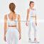 New Arrival Workout Outfit Ruched Drawstring Yoga Bra Wavy Leg Legging Gym Fitness Sets Women