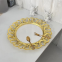 New Arrival Mirror Hollow Charger Plate Lace Fruit Plate Banquet Place Mat