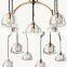 Modern Crystal Glass Hemispherical Shade Pendants Chandelier Ceiling Light Fixture For Living Dining Room Bedroom Kitchen Island