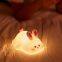 Hot Sale Big Face Rabbit Night Light 3 Level Dimmable Baby Rechargeable Bedside Touch Soft Cute Silicone Bunny Lamp for Kid