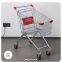 All Plastic Supermarket Grocery Store Shopping Trolley With Stainless Steel Frame Coin Lock Unfolding Feature For Hypermarkets