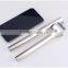 Stainless steel garlic press with 18cm long handle