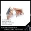 2015 American style funky colorful zircon micro pave 925 silver rose gold plated LETTER A screw back stud earrings