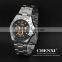 2014 New Fashion Pink Scale Face Rose Gold ,stainless Steel Wtach for Men
