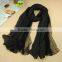 Wholesale Solid Color Cotton Linen Lace Fashion Ladies Scarf                        
                                                Quality Choice