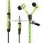 Earphone With Mic High Quality Design Free Samples Offered Zipper Earphone