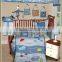 13pcs emboidery colorful crib bedding set from professional manufacturer