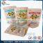 Gold Blocking Brown Kraft Stand Up Paper Bag With Window And Zipper
