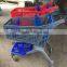 Pure Plastic Hot Sale Wire Shopping cart with chair