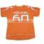 Custom Soccer Shirt made of 100% Polyester Moisture Wicking fabric Orange with White Inserts