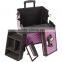 Pro 4 Wheels 4 in 1 Rolling Makeup Cosmetic Train Case