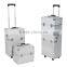 2 in 1 Cosmetic Rolling Case Makeup Artist Cast Aluminum Body