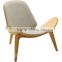 living room leisure plywood Hans wegner shell chair