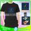 Washable Led T Shirt Customized Own Logo EL Panel T Shirt Led in China 2015