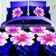 3d/5d bedsheet microfiber bedding set with duvet cover&pillowcase 80gsm-flower5